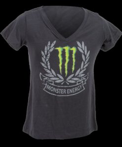 Monster Energy Women's Crest V Neck (Black)