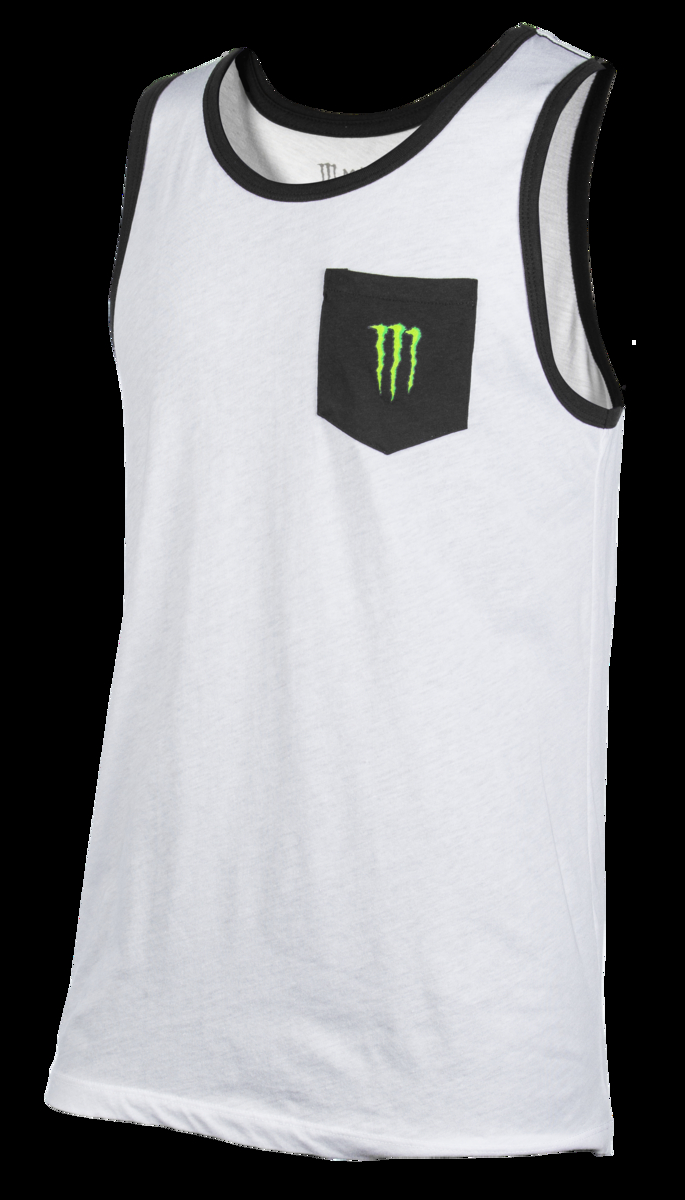 Monster Energy Athlete Tank - White w/Pocket