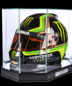 Kurt Busch Signed Helmet - W/Glass Case