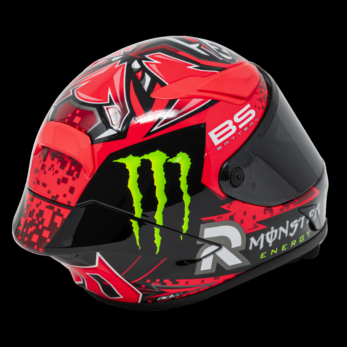 Monster Fabio Quartararo Replica Mini Helmet - Image 2